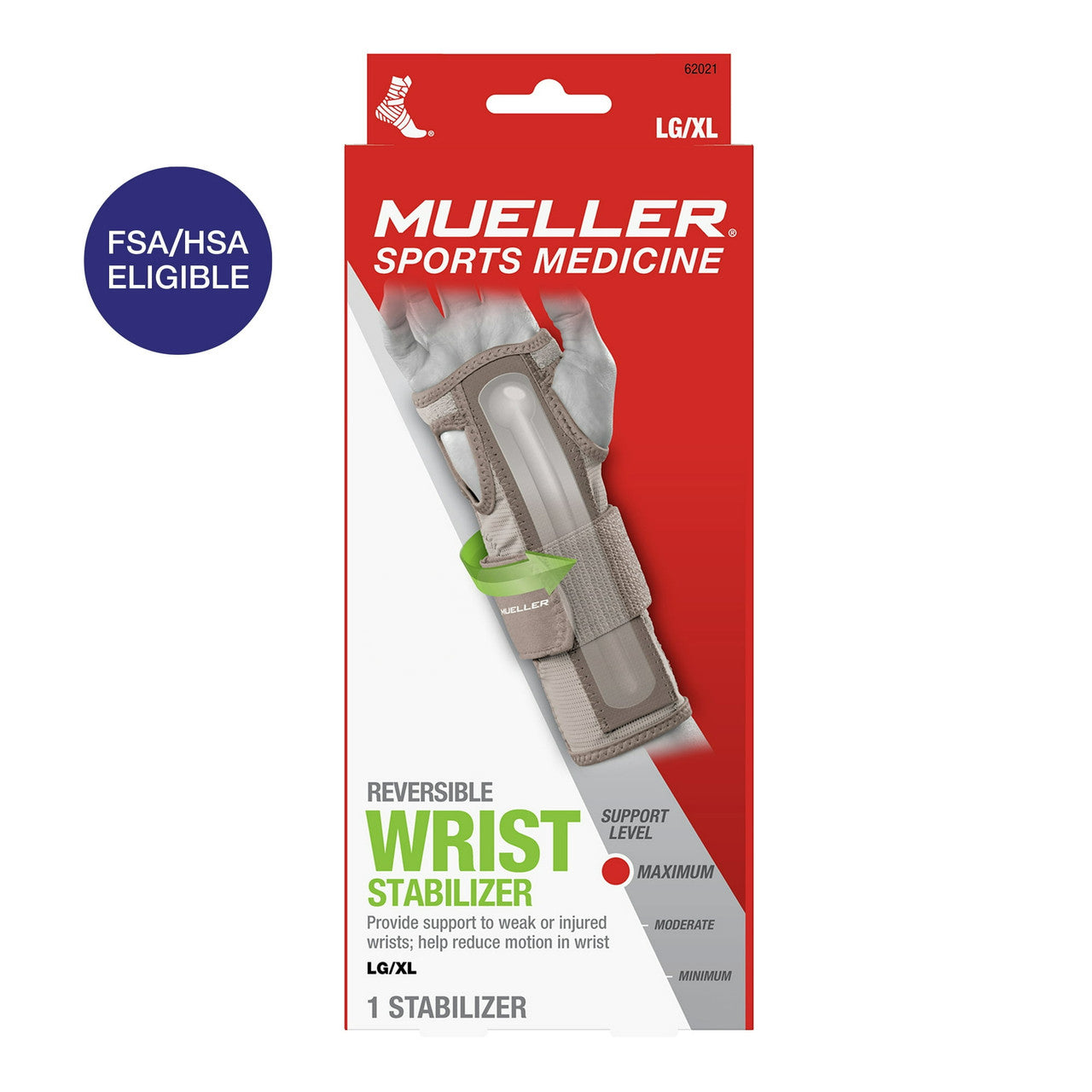 Muller Maximum Support Carpal Tunnel Wrist Stabilizer, Fits Left Or Right Large/X-Large, 1 Ea